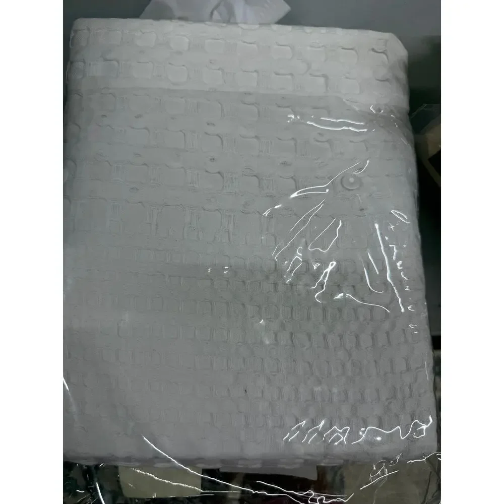 Madison Park Arlo White Shower Curtain 72x72 – New